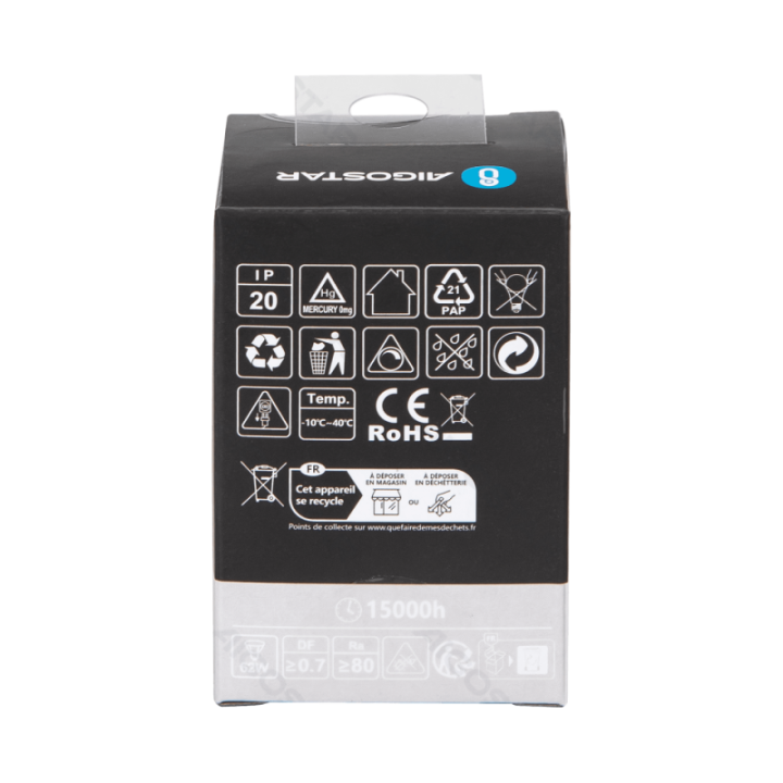 LED GU10 6W 6500K dimmable glass lamp cup