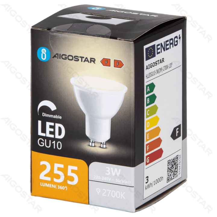 LED GU10 3W 2700K Dimmable Lamp Cup