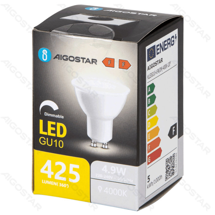 LED GU10 4.9W 4000K Dimmable Lamp Cup