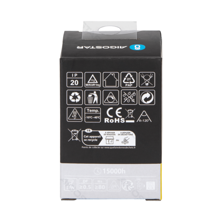 LED GU10 4.9W 4000K Reguliuojamas lempos gaubtas