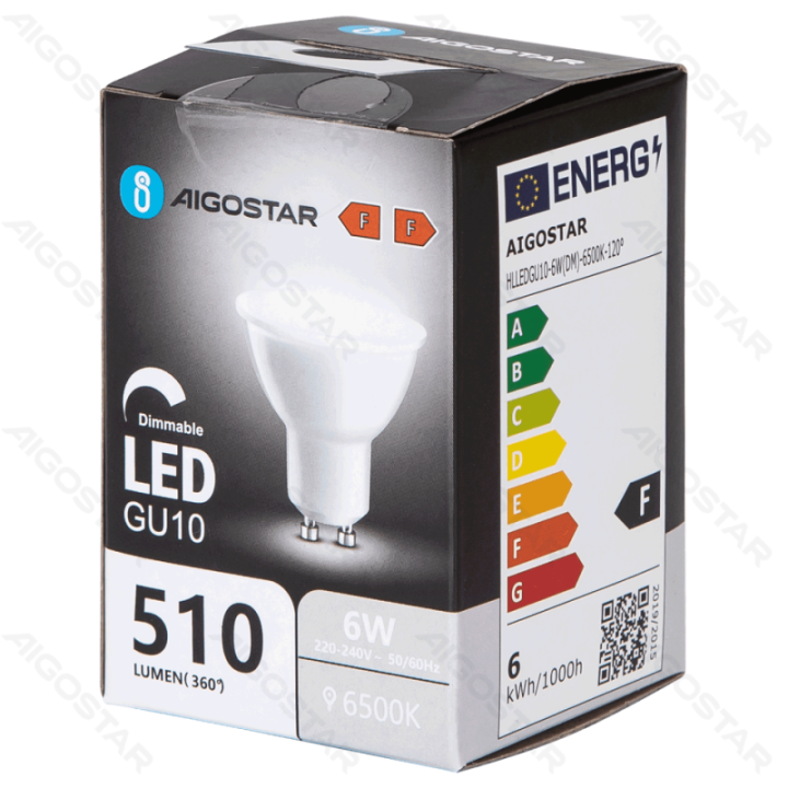 LED GU10 6W 6500K Dimmable Lamp Cup