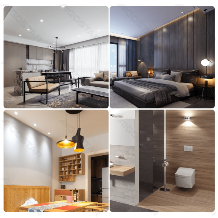 LED GU10 3W 6500K dimmable glass lamp cup