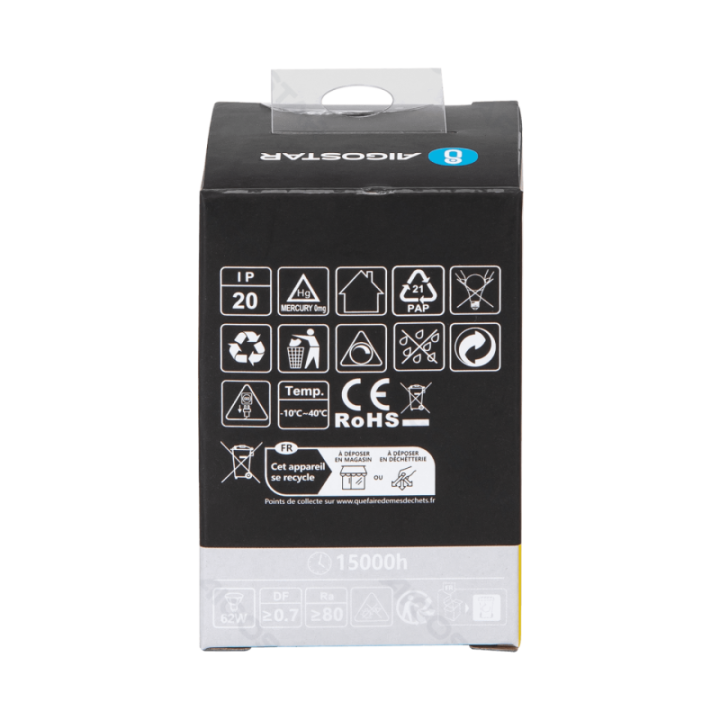 LED GU10 6W 4000K Reguliuojamas stiklinis lempos gaubtas