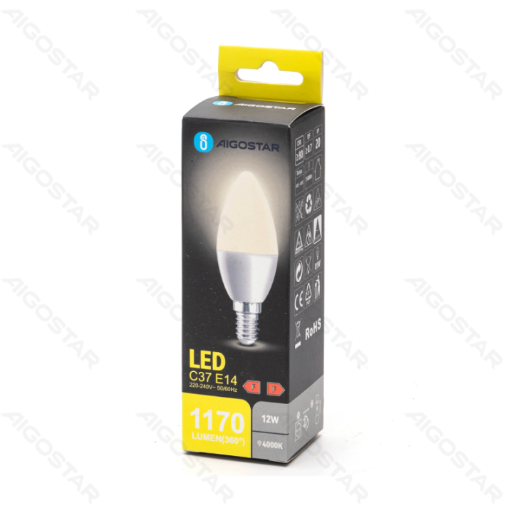 LED bulb C37 E14 12W 4000K