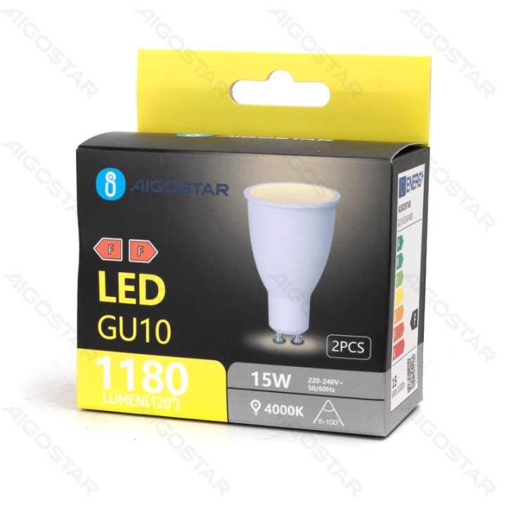 LED GU10 15W 4000K 2pcs