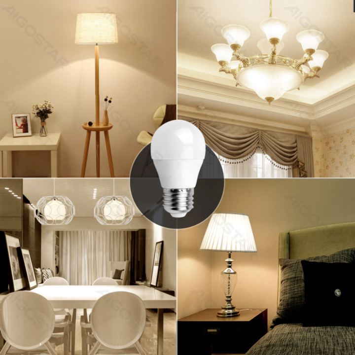 LED G45 Sferinė lemputė-E27-6W-3000K-510lm-2 vnt