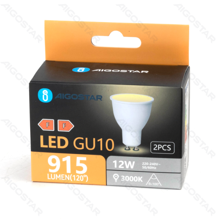LED GU10 12W 3000K 2pcs