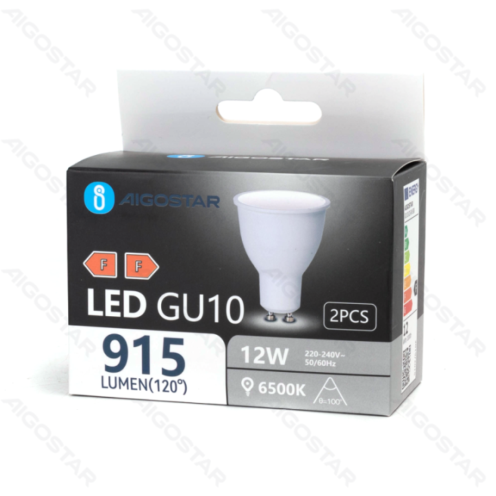 LED GU10 12W 6500K 2pcs