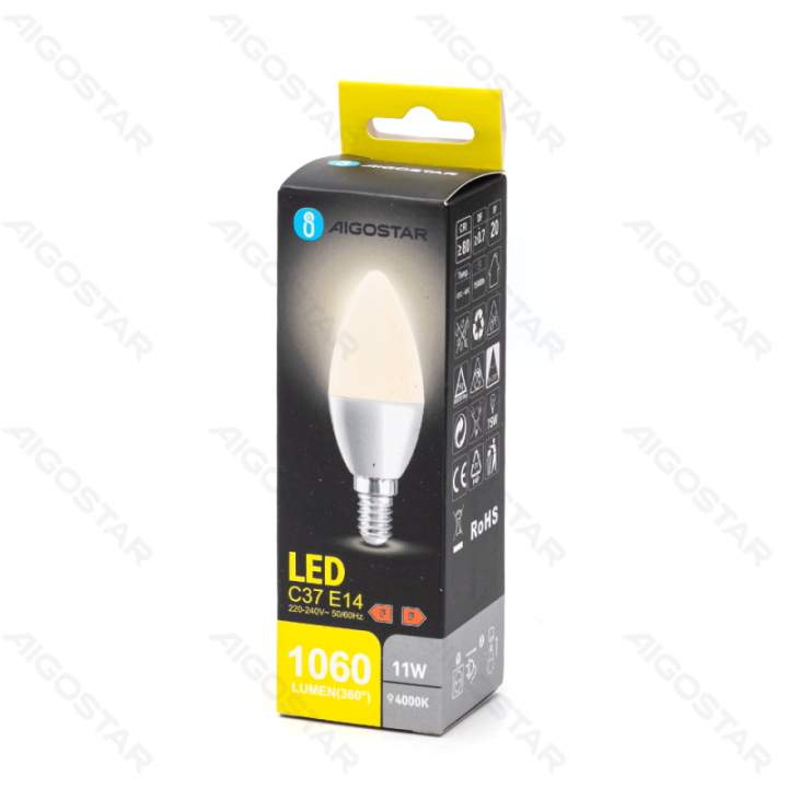 LED lemputė C37 11W 1060lm 4000K E14