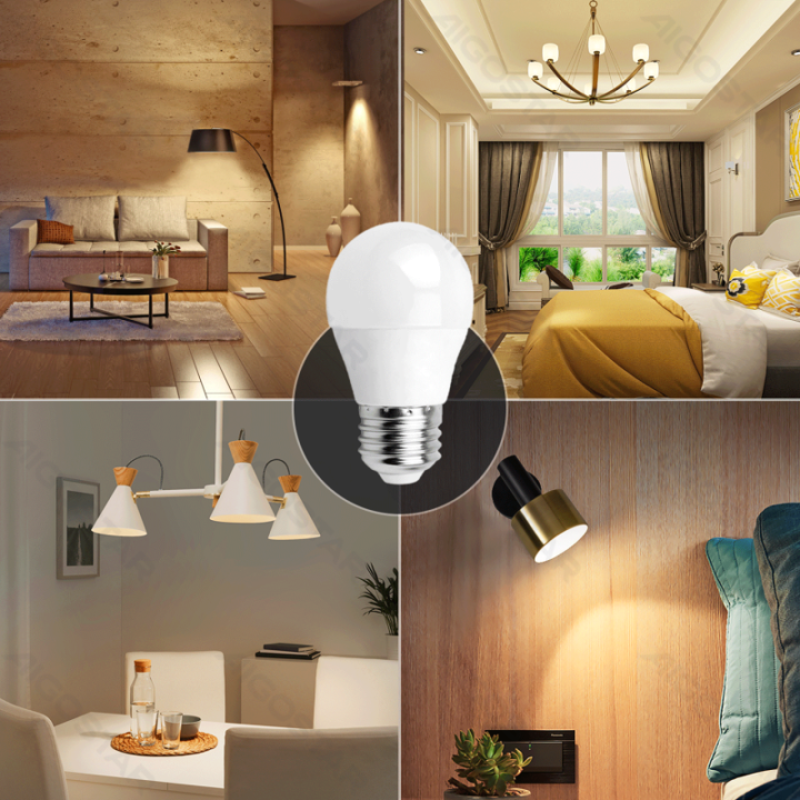 LED G45 Sferinė lemputė-E27-7W-3000K-620lm-2 vnt