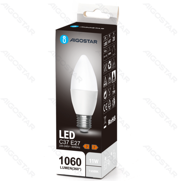LED lemputė C37 E27 11W 6500K
