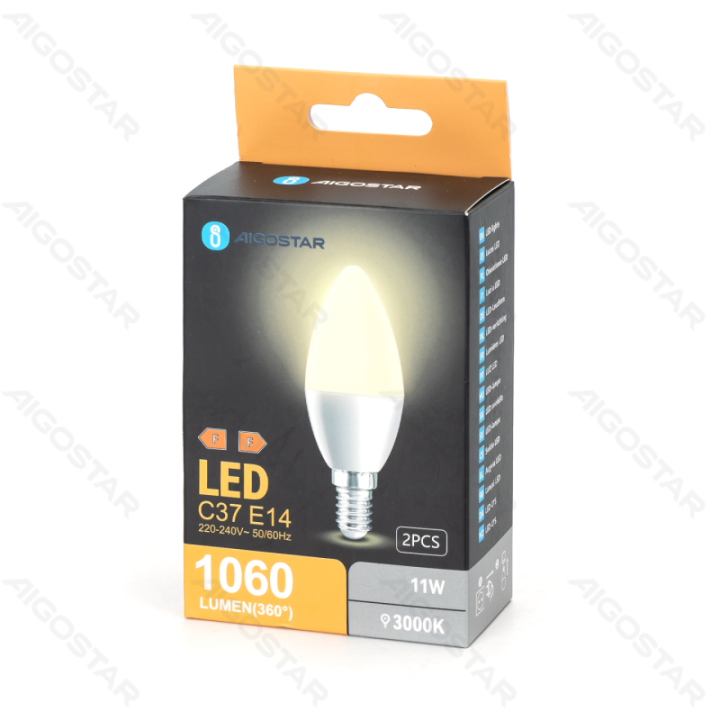 LED lemputė C37 11W 3000K 1060lm E14
