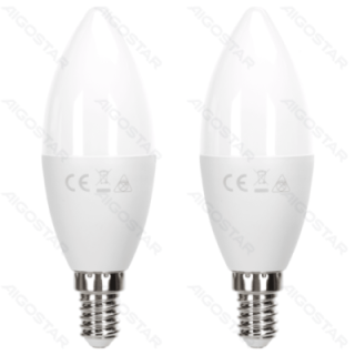 LED C37 E14 11W 6500K 2 vnt.