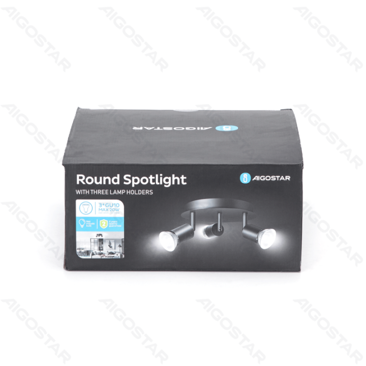 Three-way Spotlight Black (Without Light Source)