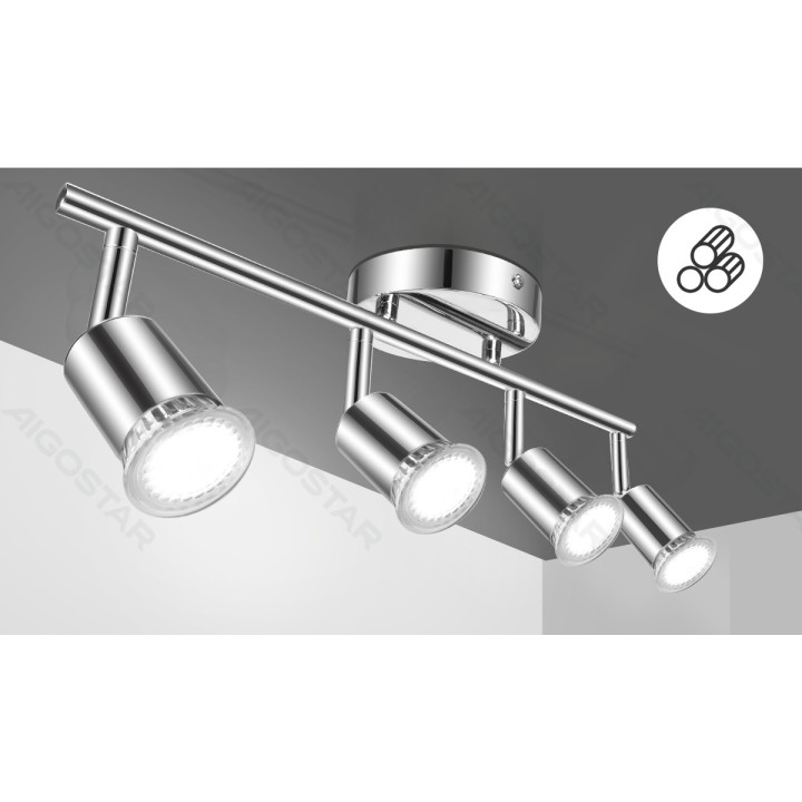 Keturių žibintų juodas (be šviesos šaltinio)