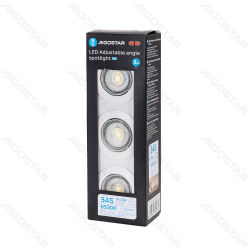 LED reguliuojamo kampo prožektorius 4.5W 6500K (išpjova: 65mm) 3 vnt.