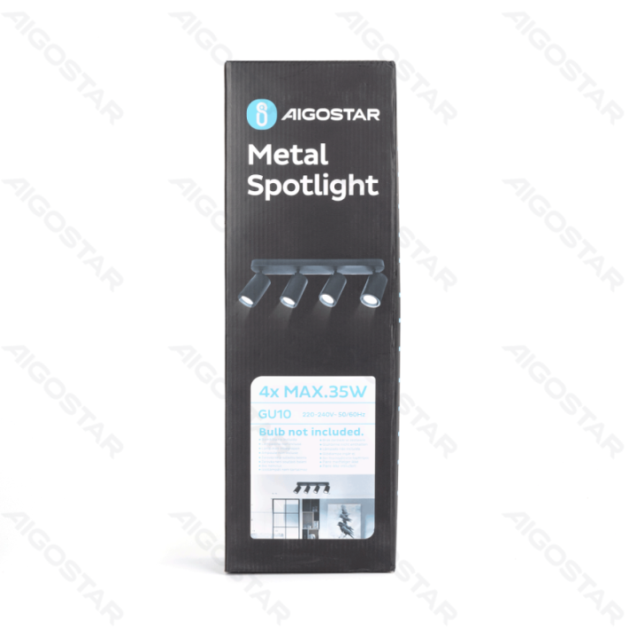 4 krypčių reguliuojamo kampo metalinis taškinis šviestuvas