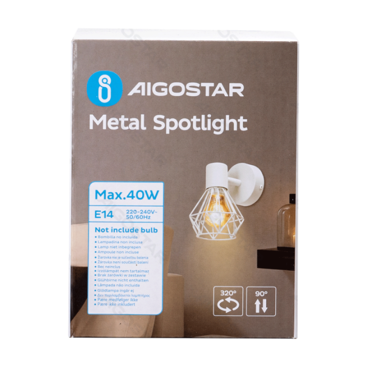 1-way Adjustable Angle Metal Spotlight