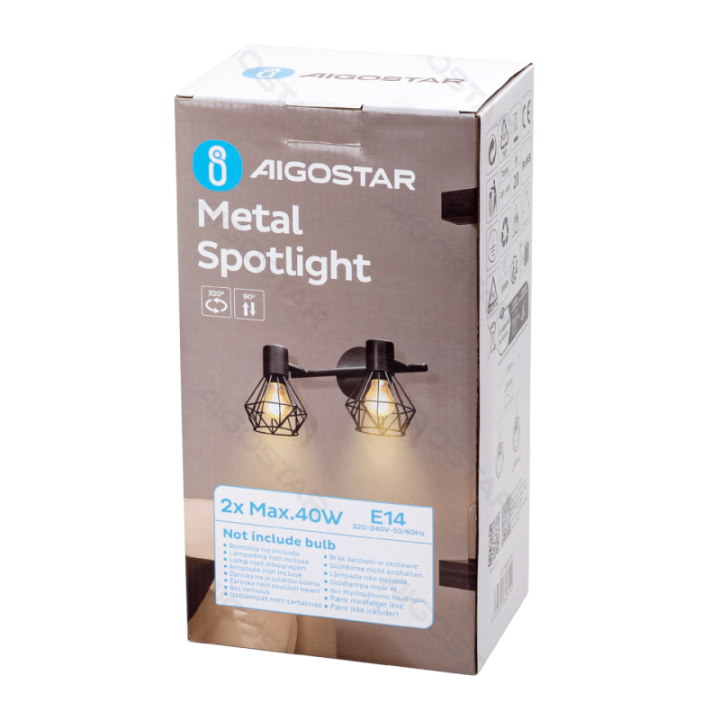 2-way Adjustable Angle Metal Spotlight