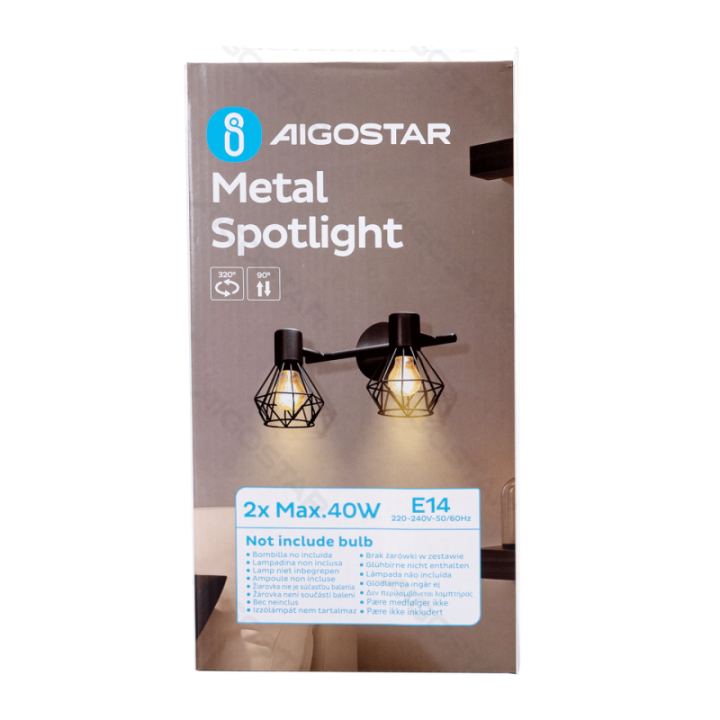 2-way Adjustable Angle Metal Spotlight