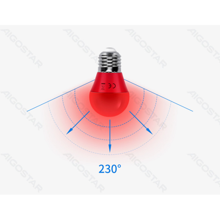 LED G45 Globe Bulb-E27-4W-Red light