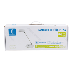 LED reguliuojamo ryškumo stalinė lempa, balta, 5W, 2800-6500K