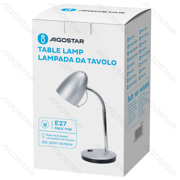 Table Lamp (Without Light Source ) Silver E27