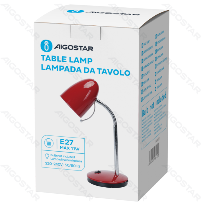 Stalinė lempa (be šviesos šaltinio) raudona E27