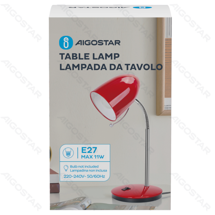 Stalinė lempa (be šviesos šaltinio) raudona E27