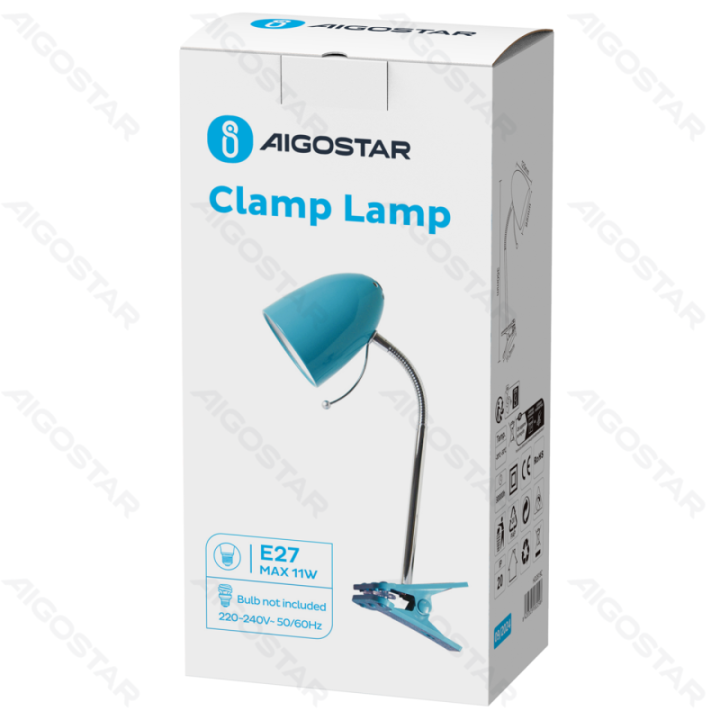 Clip Table Lamp (Without Light Source ) Blue E27