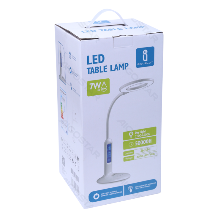 LED Daugiafunkcinė stalinė lempa Balta 7W 2700-6500K