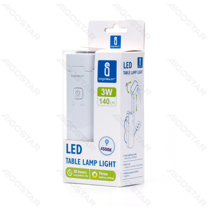 LED Sulankstoma stalinė lempa Balta 3W 4500K