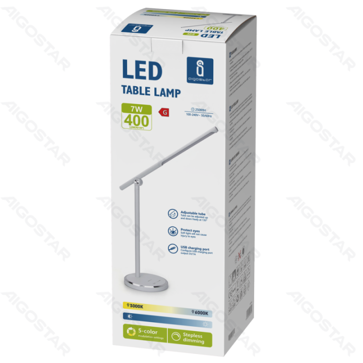 LED Foldable Table Lamp White 8W 3000-6000K