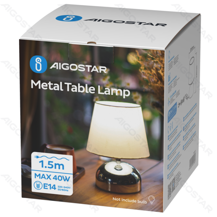 Metal Table Lamp (Without Light Source) E14