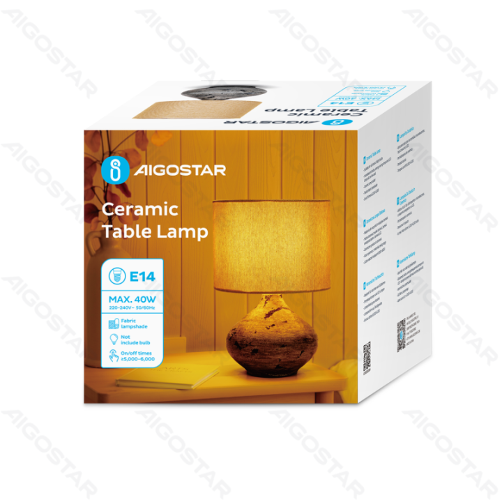 Ceramic Table Lamp (Without Light Source) E14