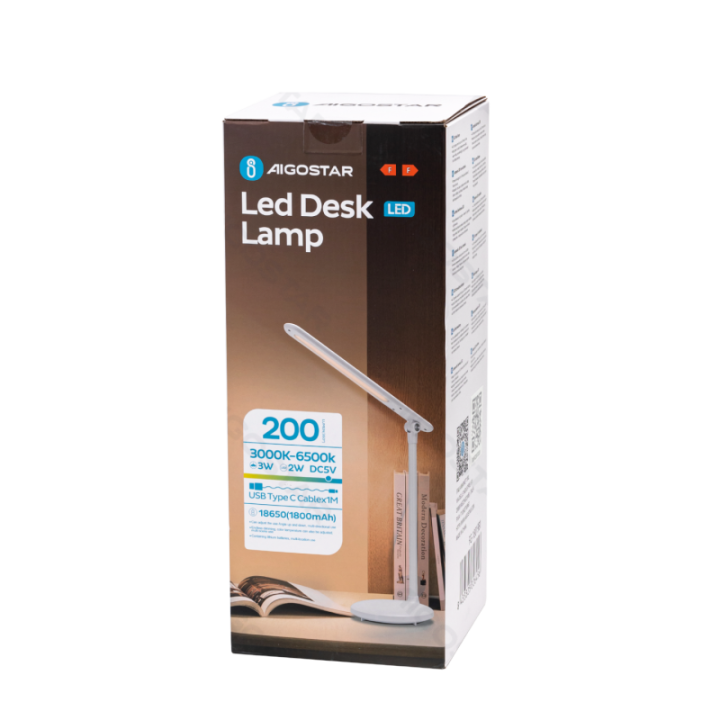 Multi-functional Desk Lamp Dimmable, CCT and Rechargeable