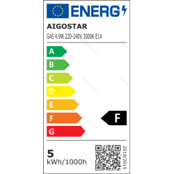 LED G45 Globe Bulb-E14-4.9W-3000K-420lm