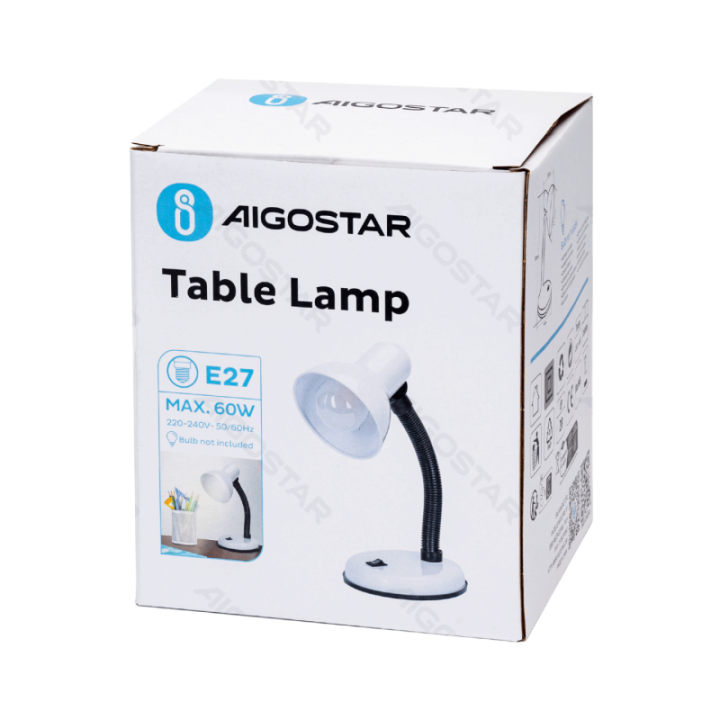 Metalinė stalinė lempa E27/lemputė neįtraukta