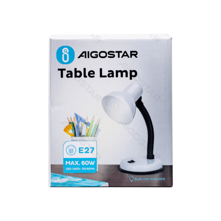 Metalinė stalinė lempa E27/lemputė neįtraukta