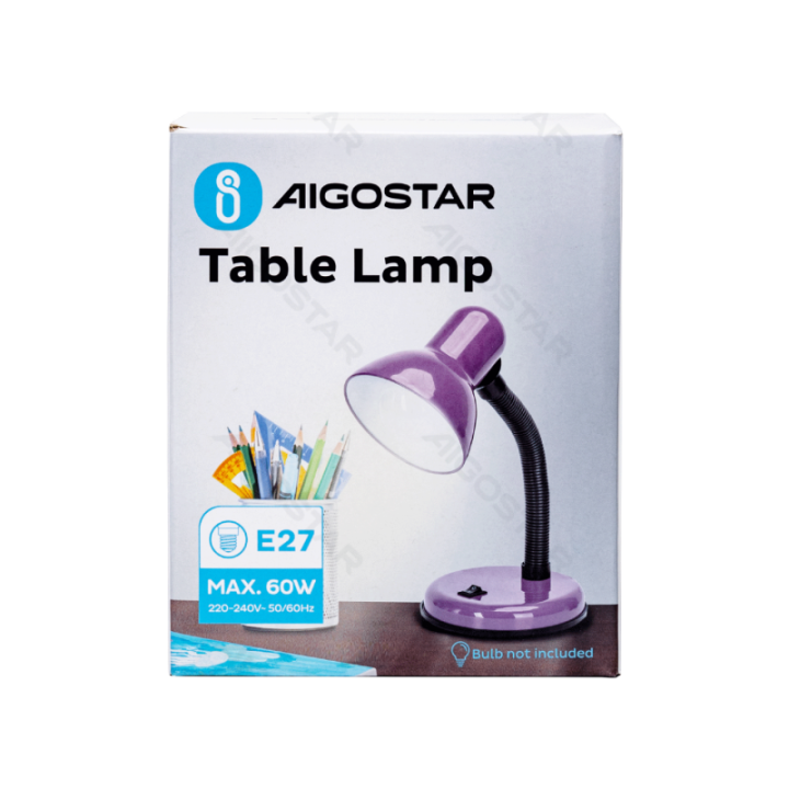 Metalinis stalo šviestuvas E27/lemputė neįtraukta