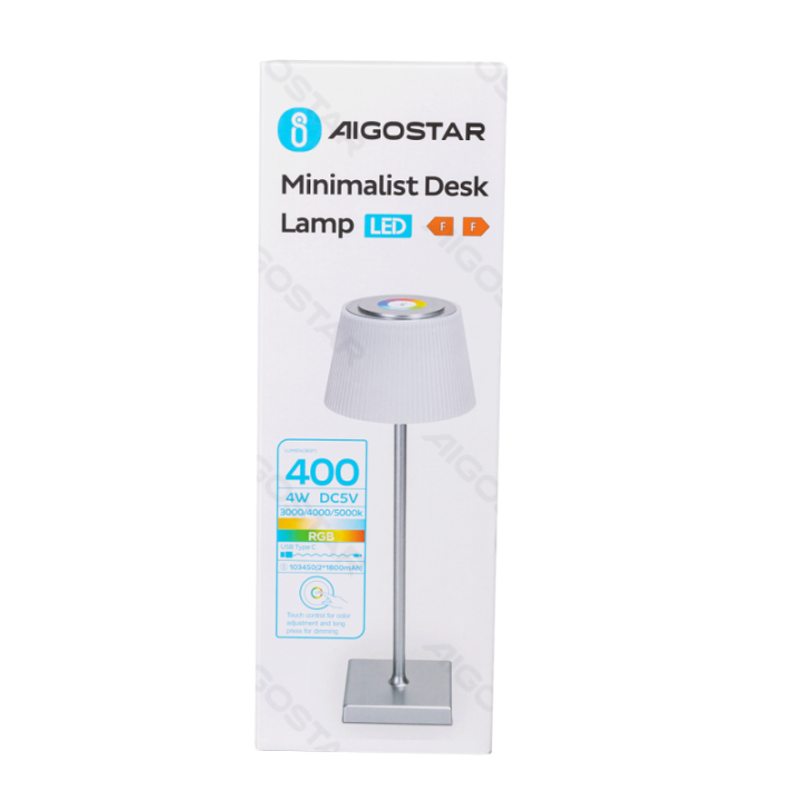 Rechargeable Desk Lamp 4W RGB+CCT Touch Dimming and Color Changing