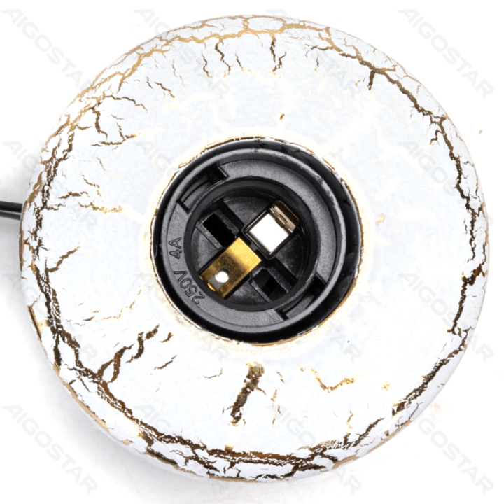 Table lamp base, Bulb not included, E27, Imitation marble pattern, Columnar