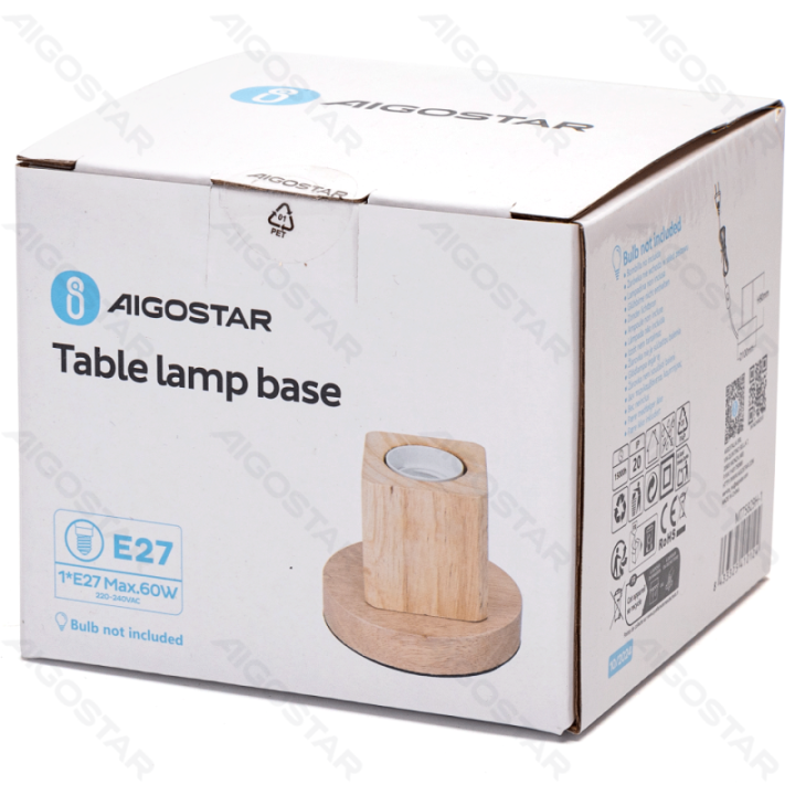 Stalo šviestuvas (be šviesos šaltinio)-MAX.60W-E27-Medinis
