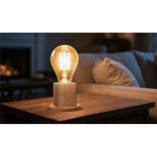 Table lamp (without light source)-MAX.60W-E27-Wooden