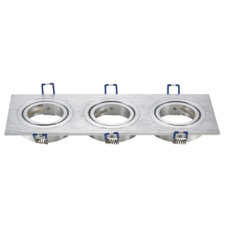 Three-way Spotlight Fitting Silver