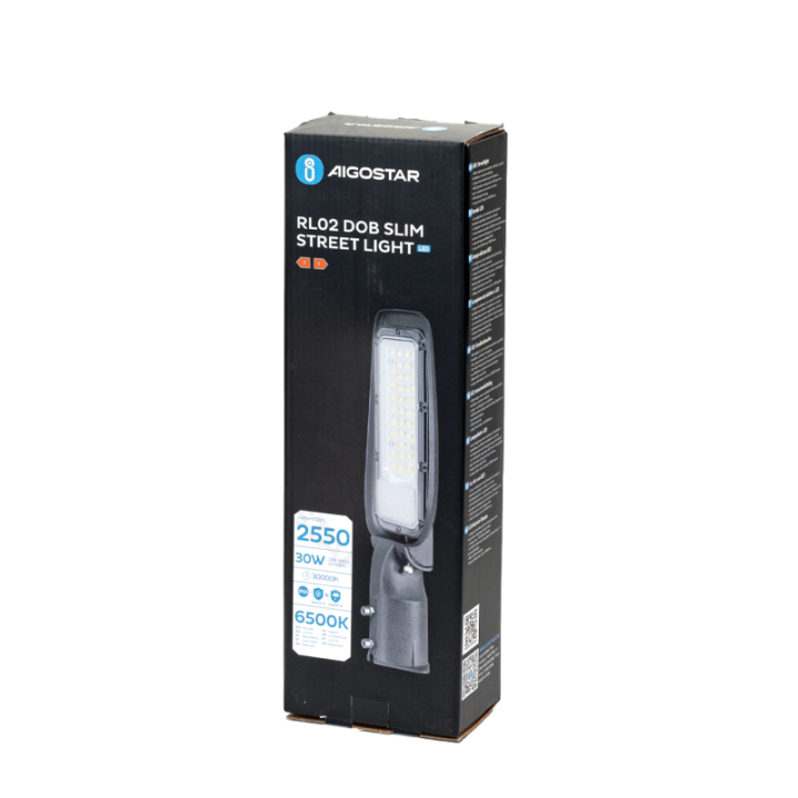 DOB LED slim street light 30W