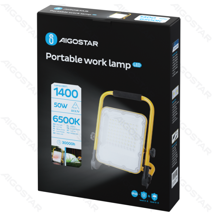 LED įkraunamas prožektorius 50W