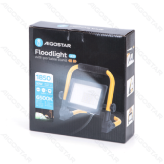 LED floodlight with portable stand 20W 1850lm 6500K IP65