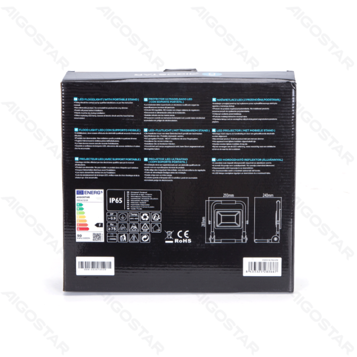 LED floodlight with portable stand 50W 4500lm 6500K IP65