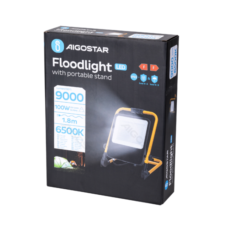 Portable work light 100W 6500K die-casting with 1.8m power cord